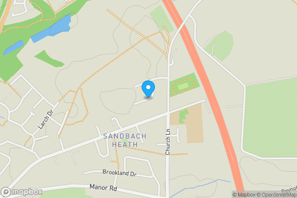Map location for Oakwood Crescent, Sandbach