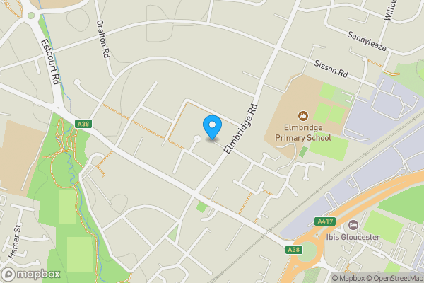 Map location for 21 Elmbridge Road, Gloucester GL2 0NY