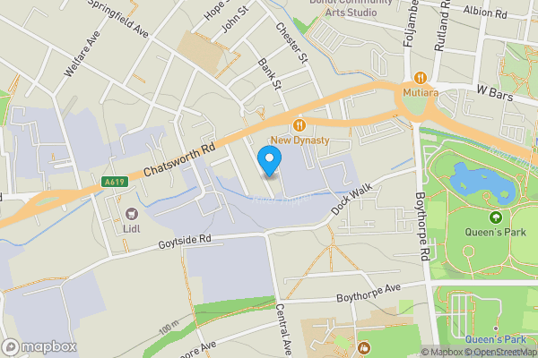 Map location for 46 Alma Street West, Chesterfield, S40 2AX