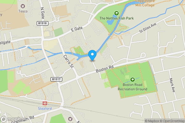 Map location for New Street, SLEAFORD, Lincolnshire, NG34 7HG