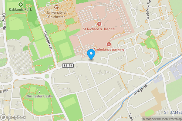 Map location for 53 Spitalfield Lane, Chichester, West Sussex, PO19 6SG