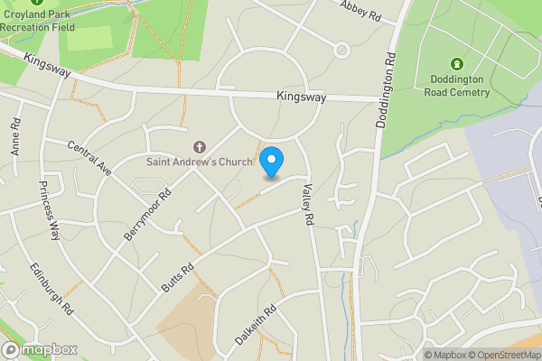 Map location for 23 Crabtree Close, Wellingborough, Northamptonshire, NN8 2PJ