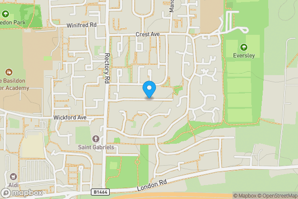Map location for Rectory Gardens, BASILDON, Essex, SS13 2EL