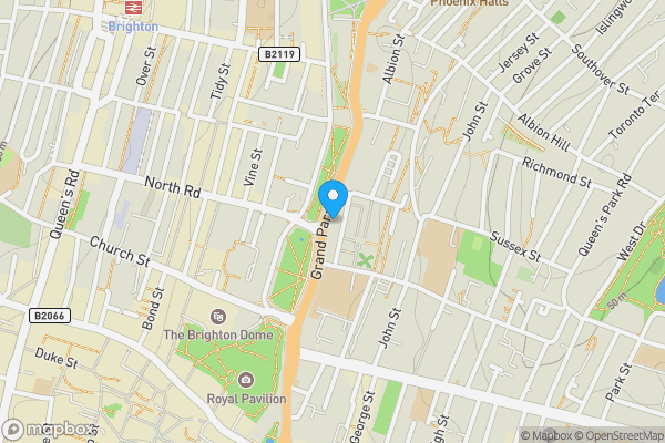 Map location for 39 Grand Parade, Brighton, BN2 9QA