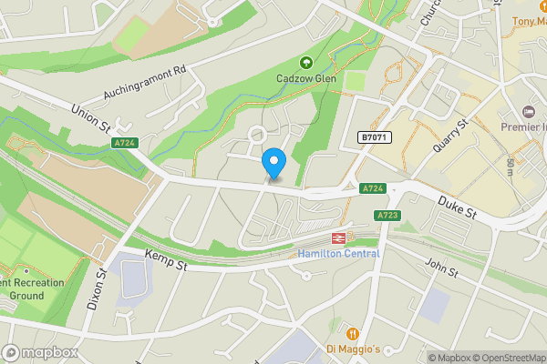 Map location for 82 Brandon Street, Hamilton, ML3 6AB