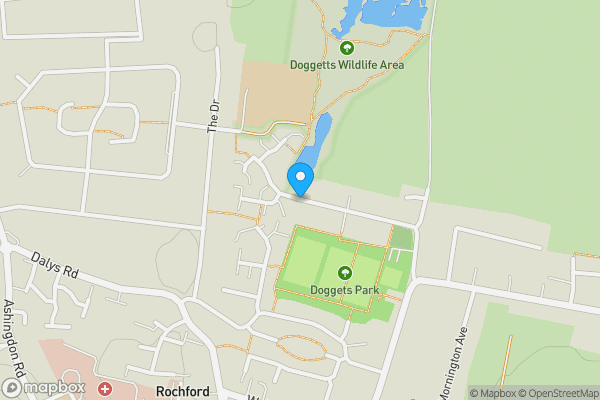 Map location for Doggetts Close, Rochford, SS4 1ED