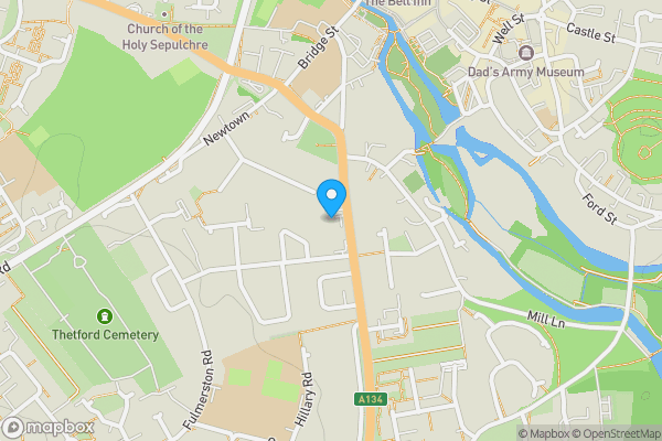 Map location for St Mary The Less Church, Thetford, Norfolk IP24 3DE