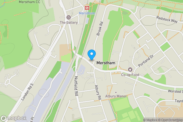 Map location for Land to the rear of, 1 Brook Road, Merstham, Redhill, Surrey, RH1 3EH
