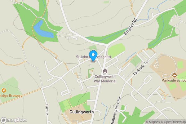 Map location for Former Cullingworth Village Hall, Station Road, Cullingworth, Bradford, West Yorkshire, BD13 5HH
