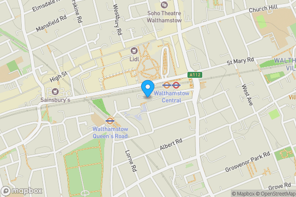 Map location for Gateway Apartments, Station Approach, Hoe Street, London, E17
