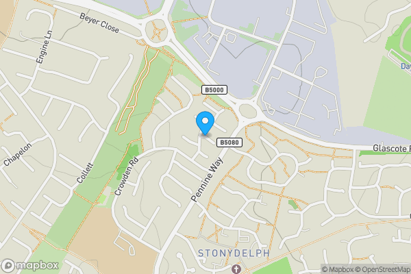 Map location for Calder, Tamworth, Staffordshire, B77 4BS