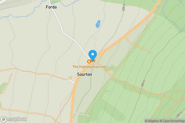 Map location for Travelodge Okehampton Sourton Cross Sourton Cross Okehampton Devon EX20 4LY