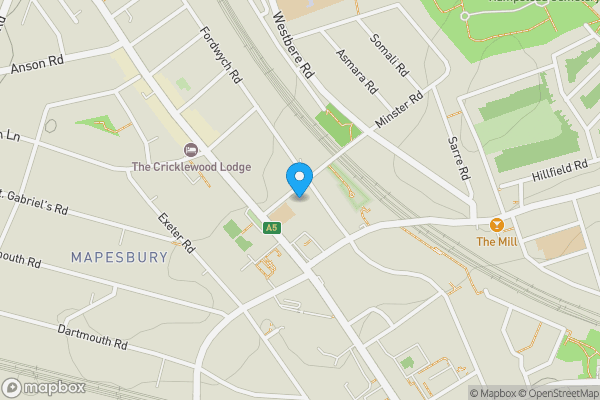 Map location for Flat B, 5 Minster Road, Cricklewood, London, NW2 3SD