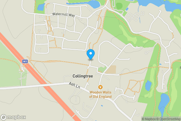 Map location for The Land at Barn Corner, Collingtree, Northampton, Northamptonshire, NN4 0NF