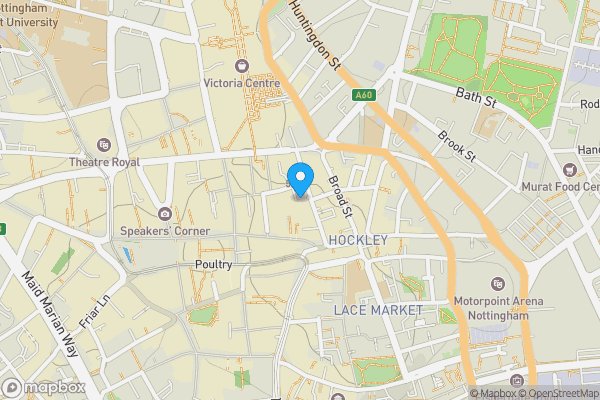 Map location for Apartment 27, George Street Trading House, George Street, Nottingham NG1 3BU