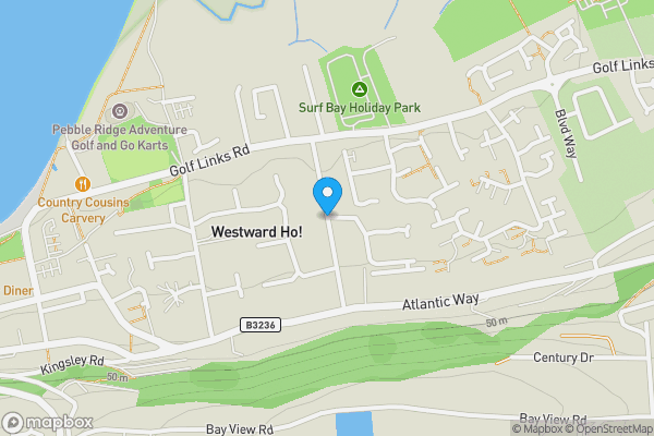 Map location for Beach Road, Bideford, Devon, EX39 1HQ