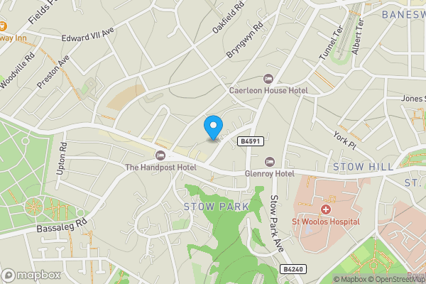 Map location for Flat 4, 1 Caerau Crescent, Newport, Gwent, NP20 4HG
