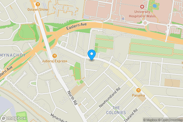 Map location for Ground Floor & First Floor Flats 139 Whitchurch Road, Cardiff, CF14 3JQ