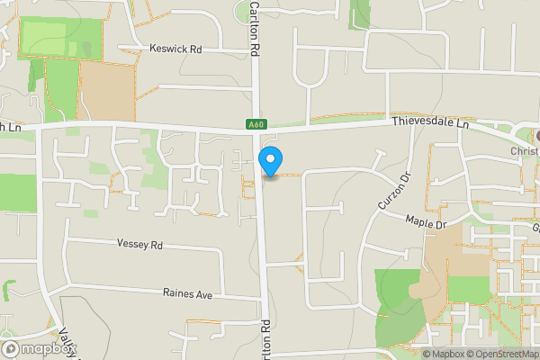 Map location for Carlton Road, Worksop, S81