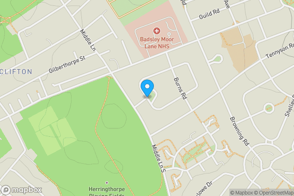 Map location for Wordsworth Drive, South Yorkshire, S65 2QQ