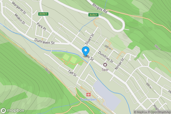 Map location for 156 Bute Street, Treherbert, Treorchy, CF42 5PE