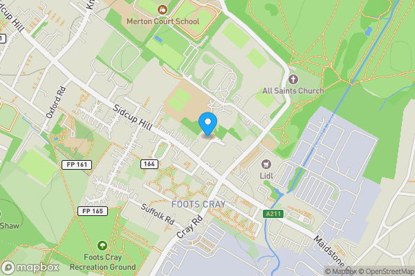 Map location for 13 Amberley Court, Sidcup, Kent, DA14 6JT
