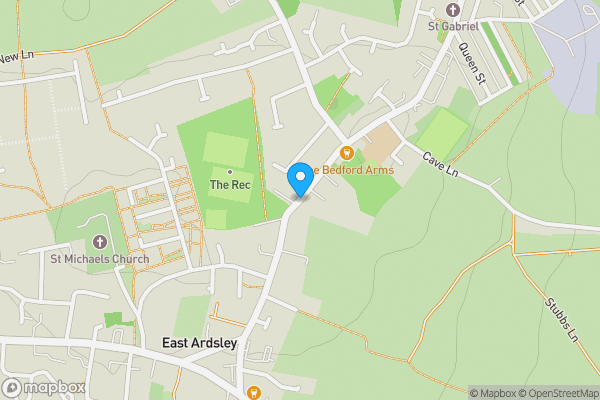 Map location for Flats 1-6, The Club, Main Street, East Ardsley, Wakefield WF3 2AT