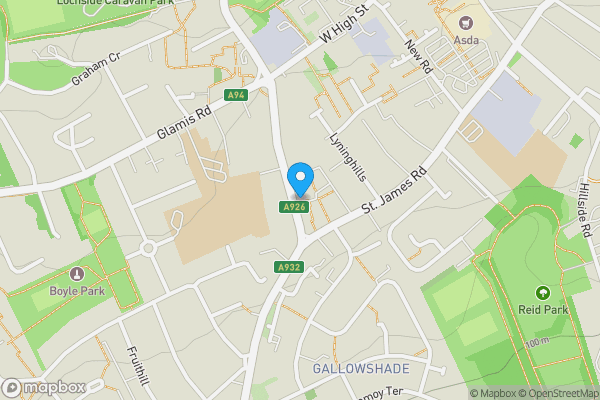 Map location for 61 Dundee Loan, Forfar, Angus DD8 1EB