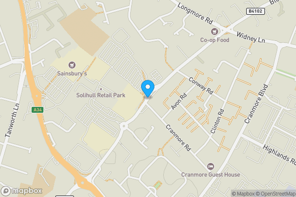 Map location for Marshall Lake Road, SOLIHULL, West Midlands, B90 4RB