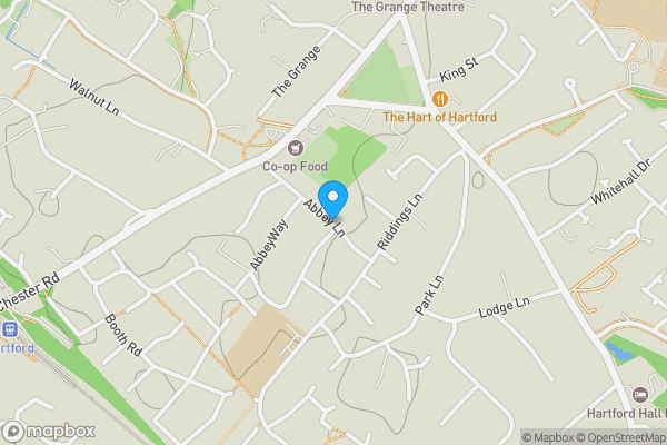 Map location for Abbey Lane, Hartford, Northwich, CW8 1LX, Northwich, Cheshire