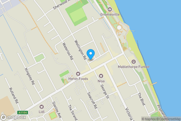 Map location for 12, 14, & 16 Tennyson Road, Mablethorpe LN12 1HE