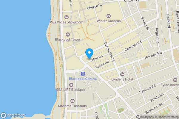 Map location for 8 Hull Road, Blackpool, Lancashire, FY1 4QB