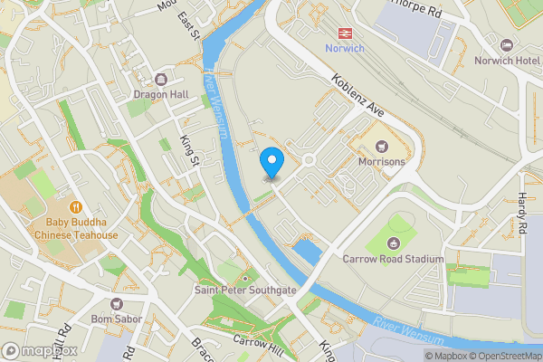 Map location for Wherry Road, Norwich, Norfolk, NR1 1TB