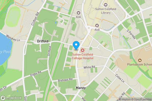 Map location for 30 Birmingham Road, Sutton Coldfield, West Midlands, B72 1QG