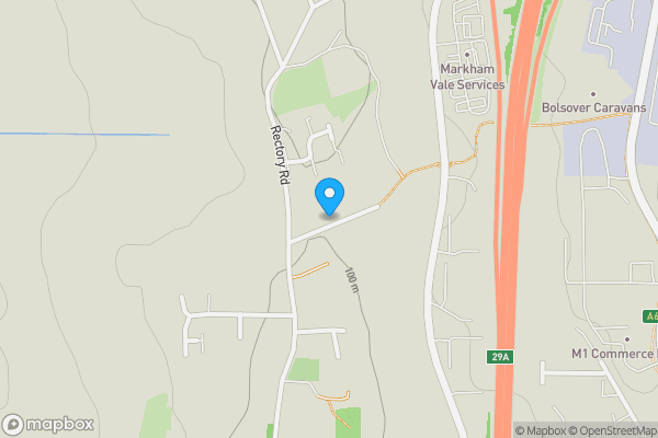 Map location for 14 Robertsons Avenue, Duckmanton, Chesterfield, Derbyshire S44 5JR