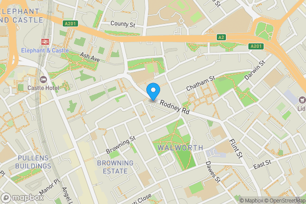 Map location for Flat 7, Block D, Peabody Estate, Rodney Road, Walworth, London, SE17 1BJ