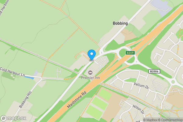 Map location for Bobbing Court Farmhouse & Studio Flat, Sheppey Way, Bobbing, Sittingbourne, Kent, ME9 8PG