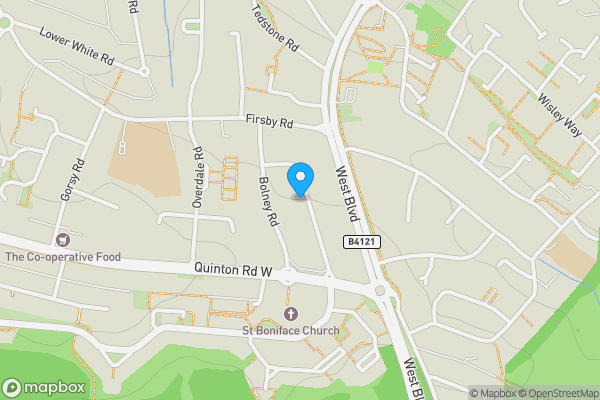 Map location for 46 Dufton Road, Quinton, Birmingham, B32 2PY