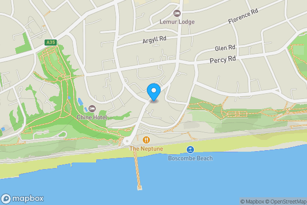 Map location for Flat 3, 42A Sea Road, Boscombe Spa, Bournemouth, Dorset, BH5 1BQ