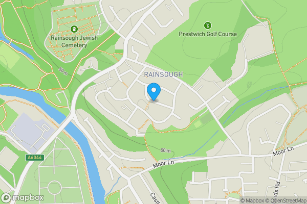 Map location for Rainsough Hill, Prestwich, Manchester, Greater Manchester, M25