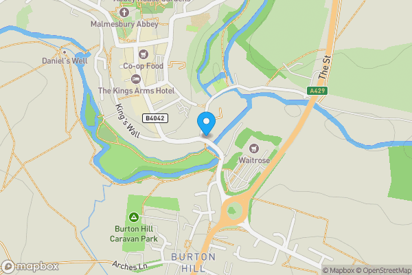 Map location for 3, The Bridge, Malmesbury, SN16 9BL