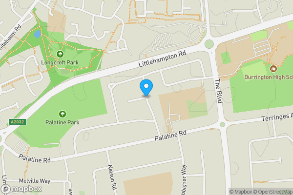 Map location for Keswick Close, Goring-By-Sea, Worthing