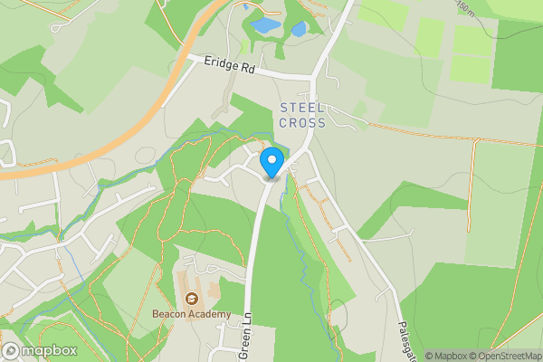 Map location for Steels Reach, Land at Green Lane, Crowborough, TN6 2XB