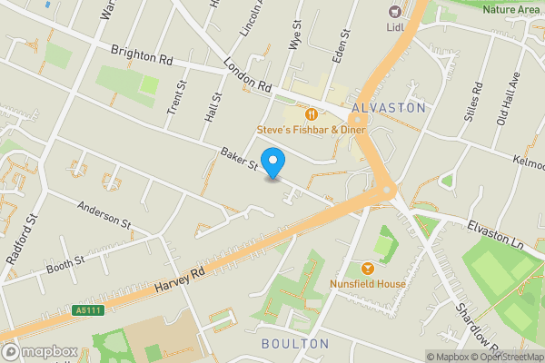 Map location for Land to rear of 139 Baker Street, Alvaston, Derby DE24 8SE