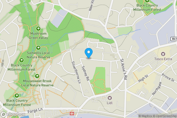 Map location for Compton Road, CRADLEY HEATH, West Midlands, B64 5BB