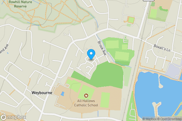Map location for Land off of Brookfield Avenue, Farnham, GU9 9TE 