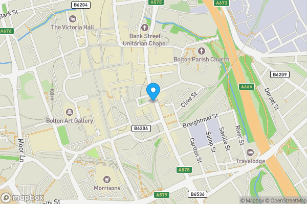 Map location for Unit 6305 The Cube, 85 93 Bradshawgate, Bolton, BL1 1QD