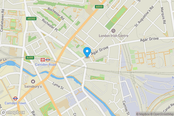 Map location for Flat 6, 2A Agar Grove, Camden, London, NW1 9TD