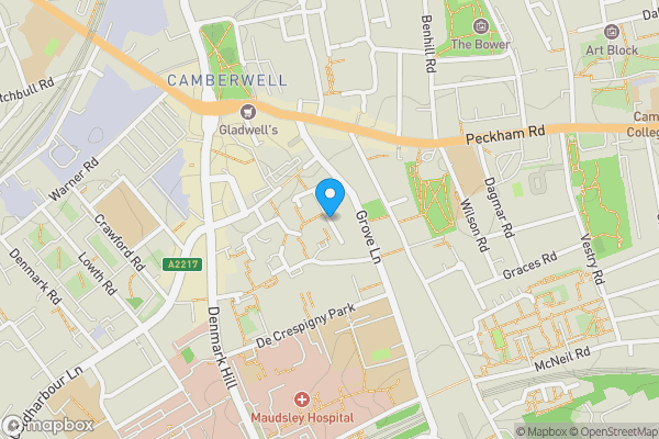 Map location for Kerfield Place, London, SE5
