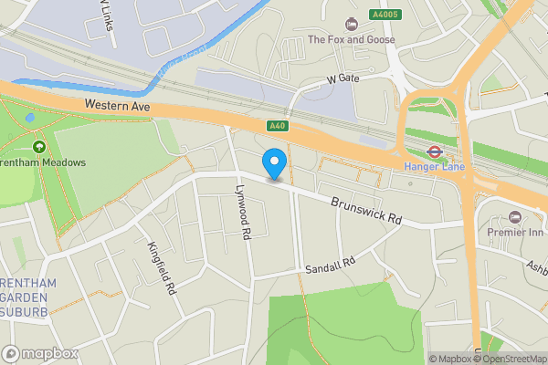 Map location for Brunswick Road, London, W5